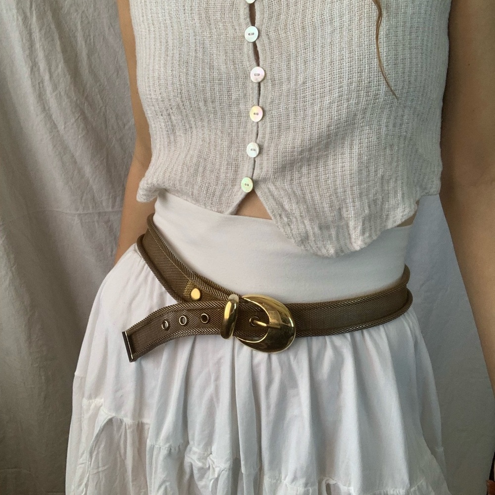 Vintage gold metal belt